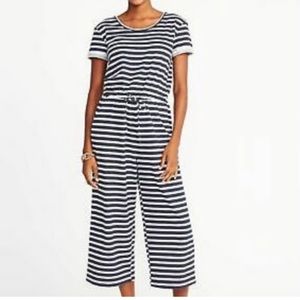 Blue white stripe romper